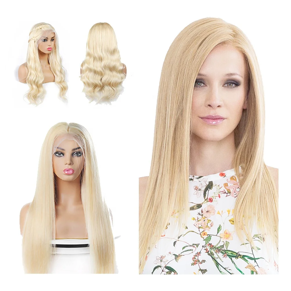 Популярный парик 13x4 из человеческих волос с выравненной кутикулой, светлый парик, прозрачные швейцарские прямые волосы HD, парик из 613 фронтального кружева для женщин