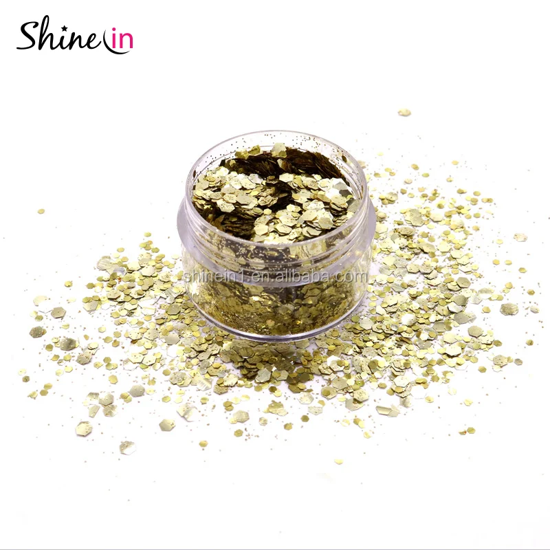 Hot Sale Silver Cosmetic Biodegradable Glitter Eco-friendly Biodegradable Chunky Glitters for Makeup