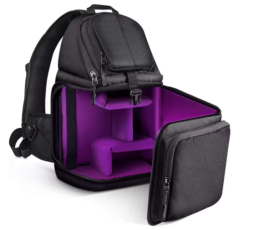 Case Backpack Rain Cover Camera Bag Customized Photography Backpack with Inserts Waterproof for DSLR Black