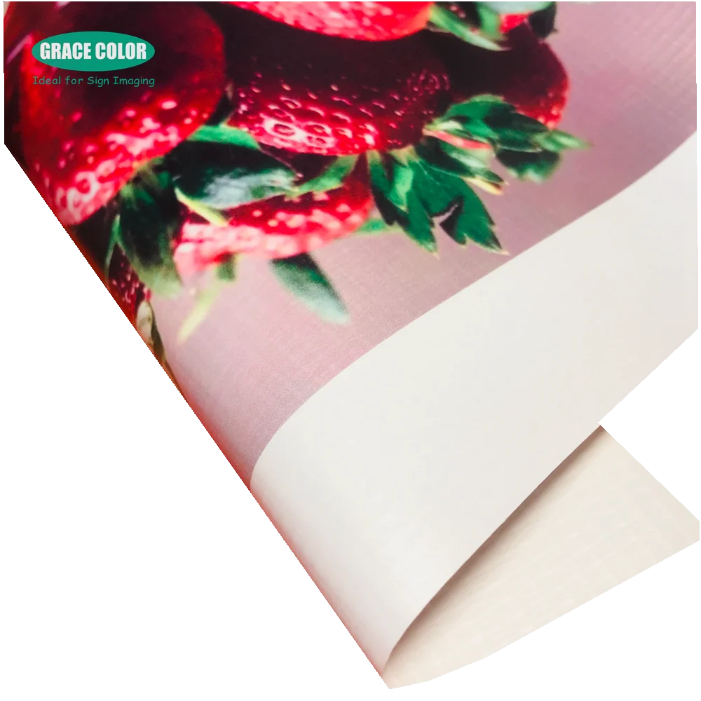 15oz 510gsm UV Printing Grey Black Back Flex Banner in Roll With  UV resistant