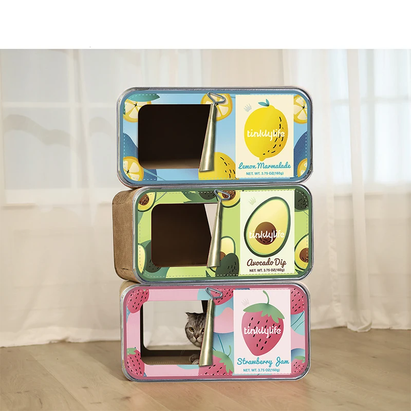 Cute Design Pet Toy Cats Toy Tent Shape Corrugated Cardboard House