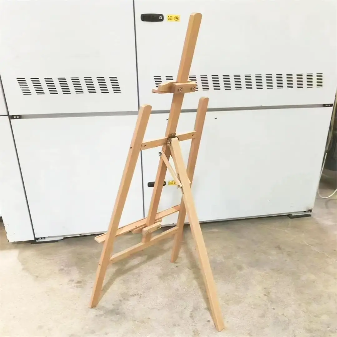 Adjustable artist wooden triangular display painting art easel stand