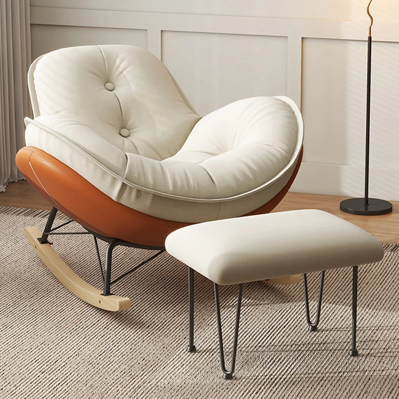Luxury Sofa Velvet Armchair Rocking Nordic Lounge Chair Couch Wood Fabric Modern Sectional Home Sofa Set Furniture Living Room