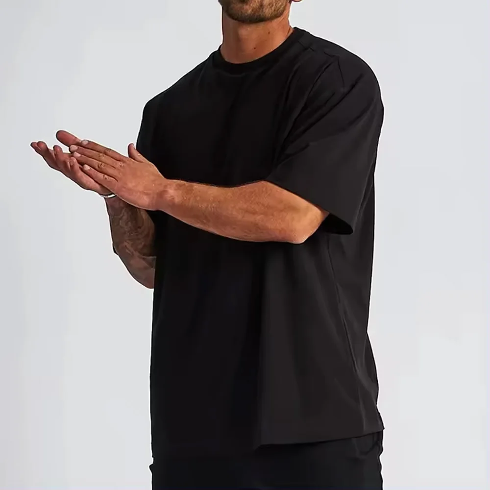 High Quality Wholesale Custom Black Tee Plain Blank Acid Wash Boxy Cotton Graphic Oversized T Shirt / t-shirts tee