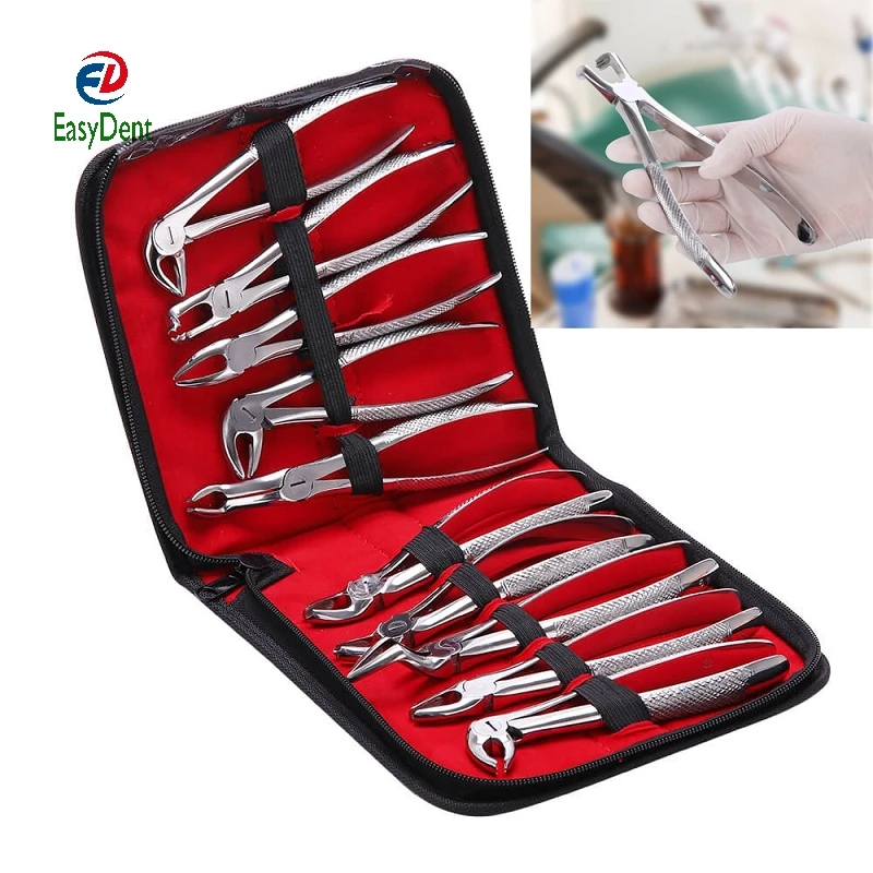 Tooth Extracting Forceps Dental Pliers for Dentist with Tool Kit Surgical Extraction Instrument