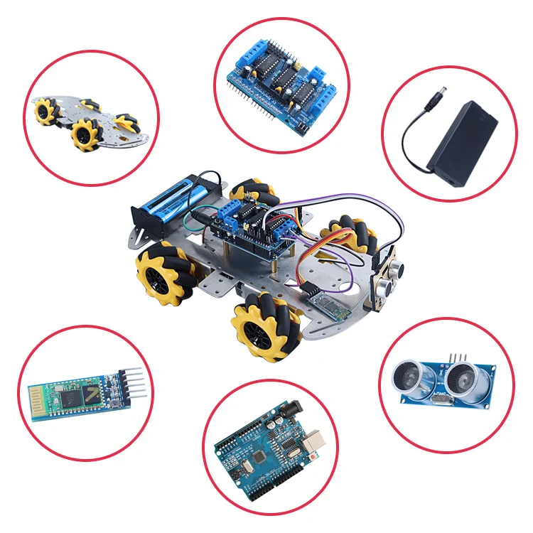 2023 New DIY Smart Robot Starter Kit Remote Control Aluminum Robot Chassis for Students for Education & Maker Boards