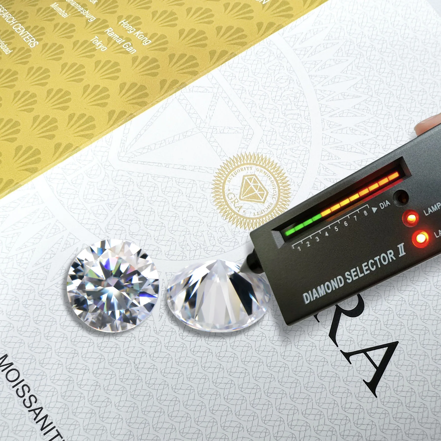 Loose Moissanite 1Carat D Color 6.5mm Diameter VVS1 Clear Excellent Cut 6A Quality White GRA certificate DIY Jewelry