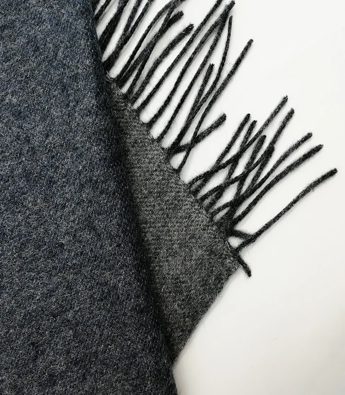 Blue grey double-sided thickened comfortable warm Inner Mongolian cashmere scarf for men