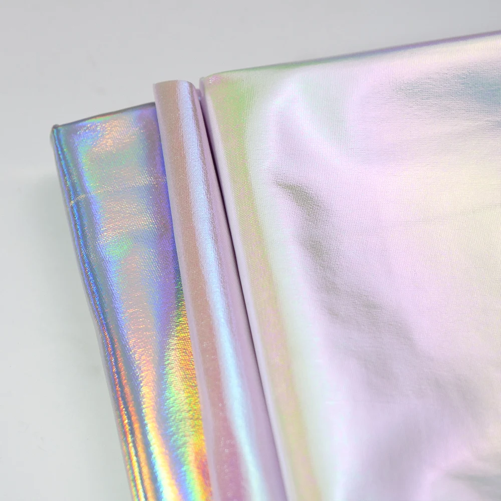 China Manufacturer Hot Sell High Stretch Metallic Foil Gold Lurex Spandex Fabric