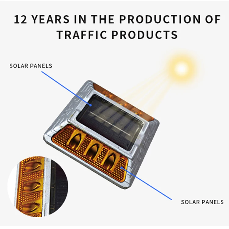 solar road stud light Raised Pavement marker traffic safety reflective cast cat eye solar road studs