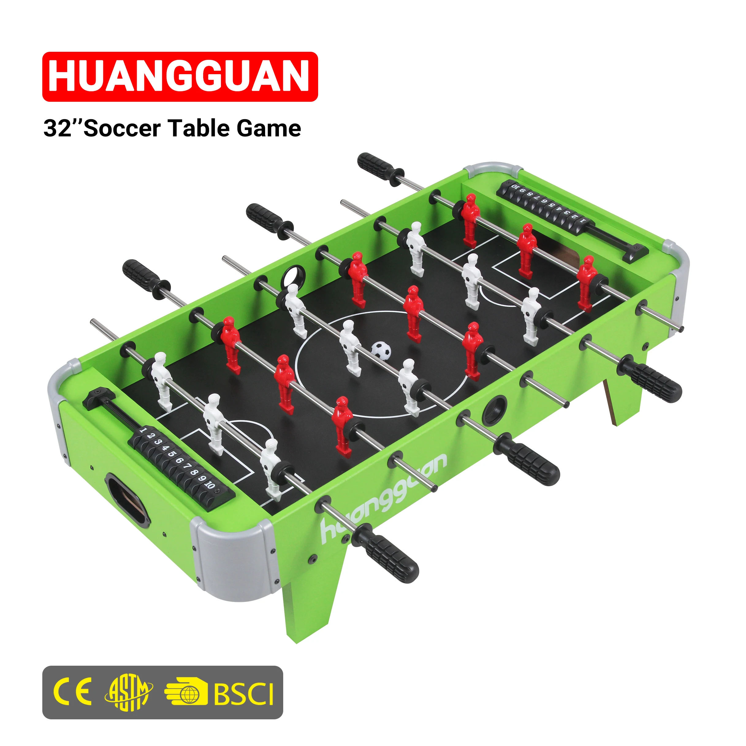 Huangguan 32 Inch Foosball Game Table Factory Wholesale Soccer Table For Game Night Game Room Football Kicker Table