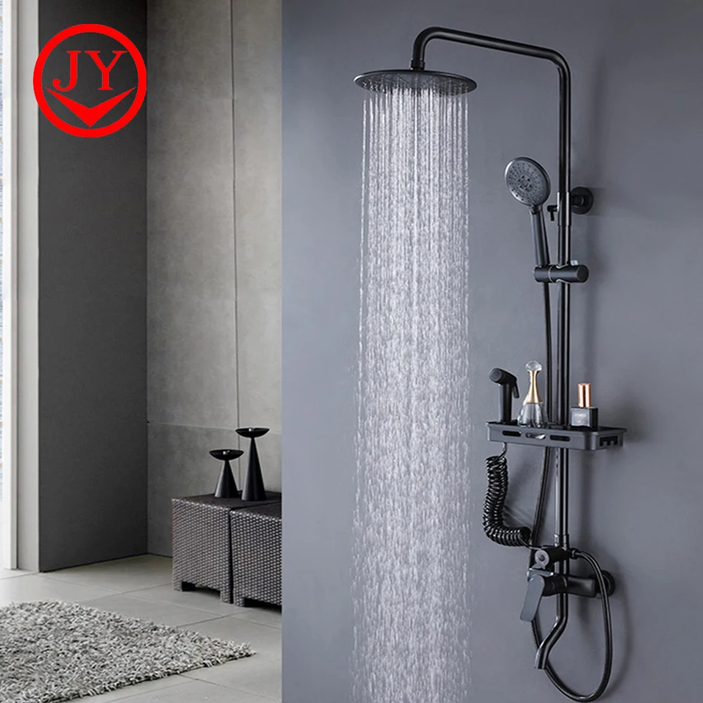 Hot sale black shower set  European bathroom shower faucet shower set