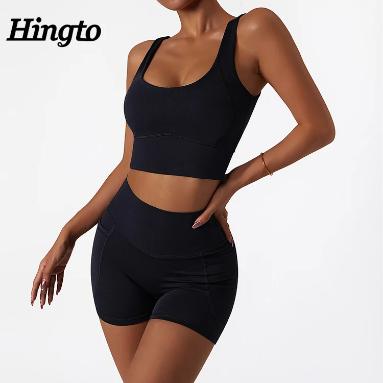 Custom sportswear women yoga shorts set gym fitness sets women plus sizes fitness shorts