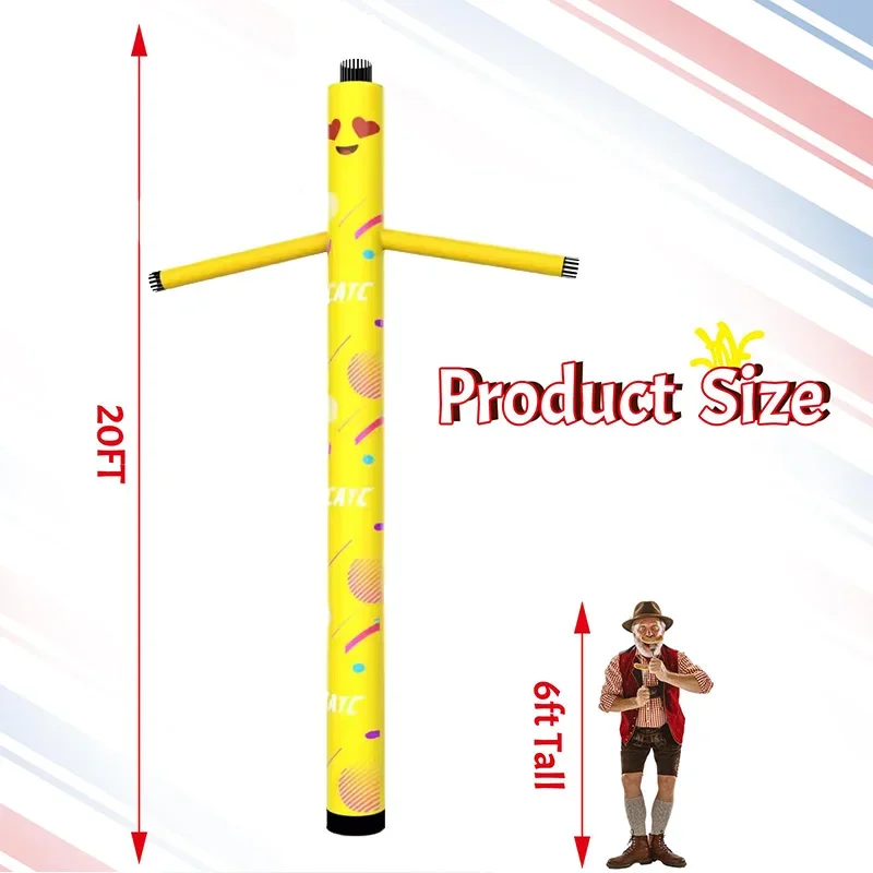 CATC Advertising Man Sky Inflatable Color Printing Air Dancer Inflatable Wacky Waving Inflatable Tube Man Custom