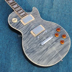 Krait 6 string electric guitar LP guitar relic style flame maple top brown burst color mahogany body mahogany neck OEM guitar