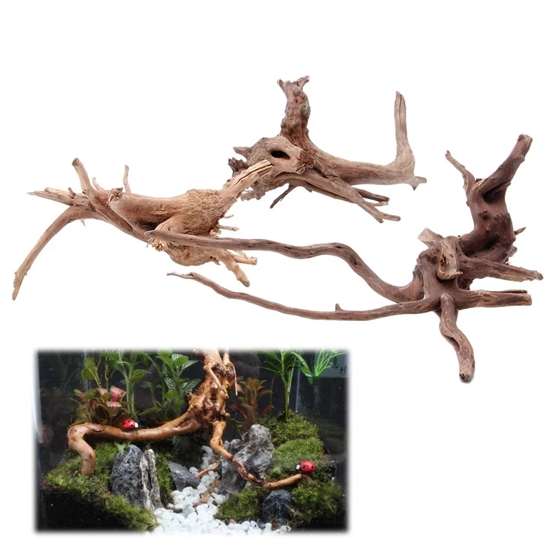 Wood Natural Trunk Driftwood Tree Aquarium Fish Tank Plant Decoration Ornament