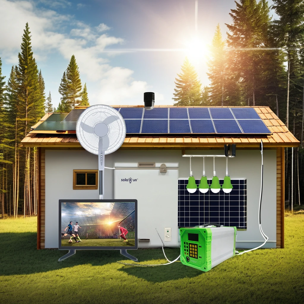 Pay As You Go 30w 100w 12v Solar Power Lighting System Quality Smart Mobile Off Grid Portable Home Solar Power System With Tv