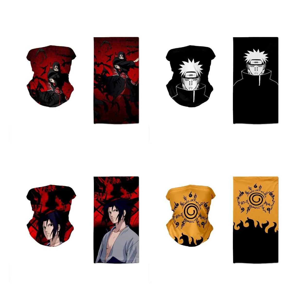 Anime Peripheral 25 Colors Magic Bandana Riding Neck Gaiter Triangle Scarf Noruto Cosplay Neck Tube Balaclava for Sport