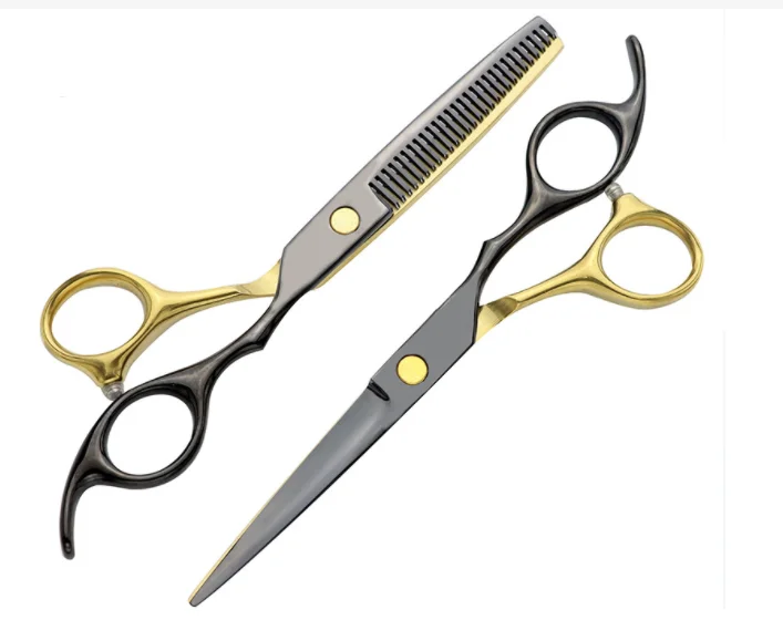 All stainless steel bright light custom color rainbow colored barber hair cutting scissors cutting