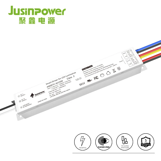 PWM dimmable driver 0-10v dimming power supply flicker free 80w 2000mA 100-277v led driver with 12v auxiliary