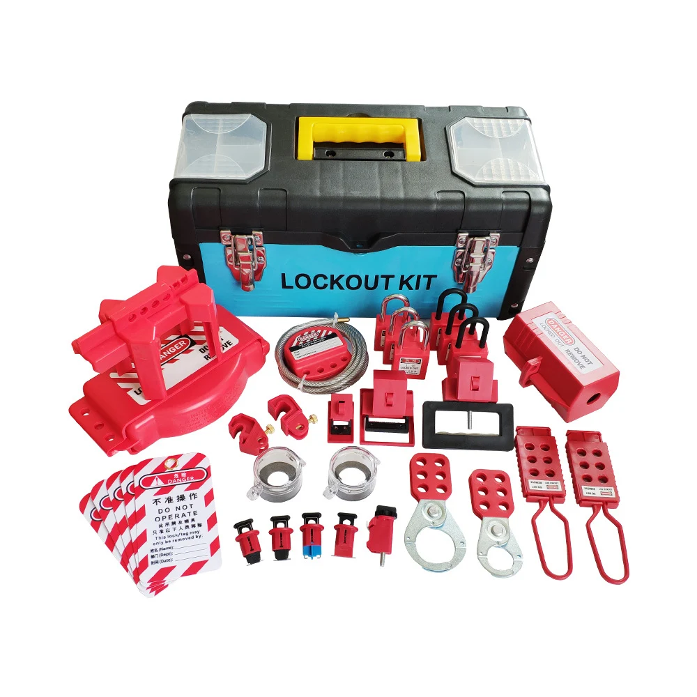 Combination  Portable Safety Group Lockout Box Electrical Lockout Electrical Lockout Tool Kit Station