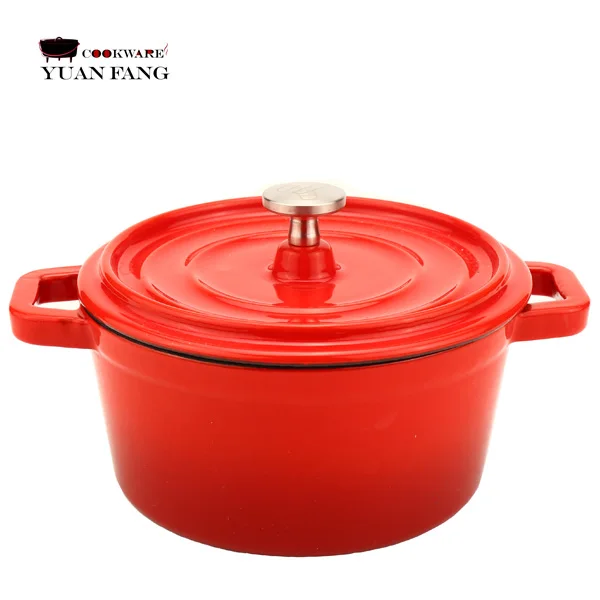 Hot Sale 10/16/20/22/24/26/28CM Sky Blue Dutch Oven Food Warmer Set Casserole Enameled Cast Iron Casserole Dish
