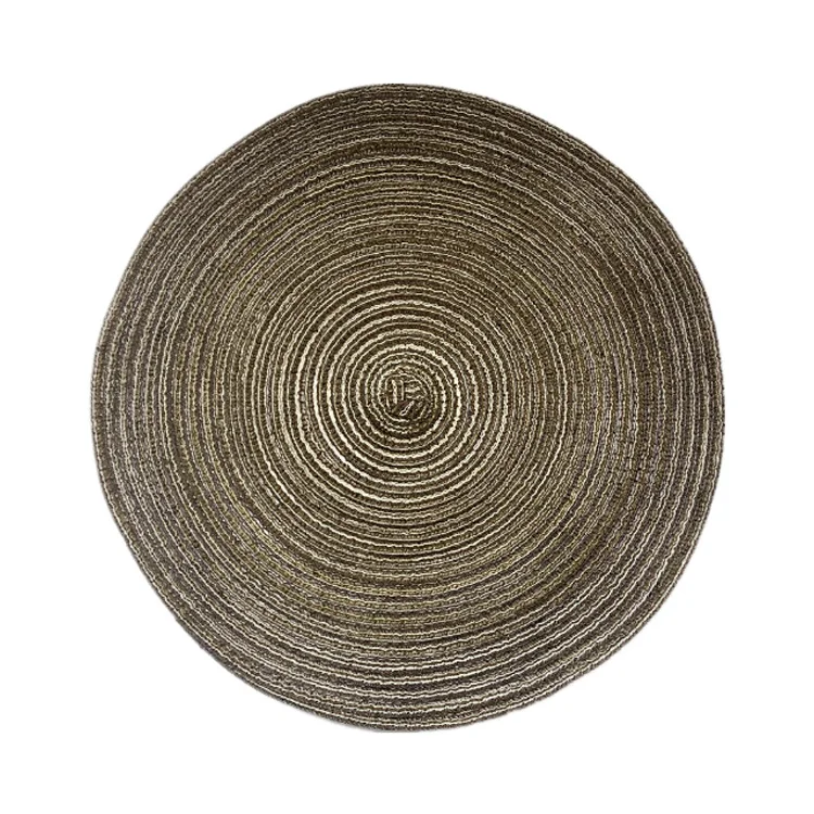 Modern Nordic Washable Hand Woven Ramie Cotton Round Heat Resistant Non-slip Placemats For Dining Table