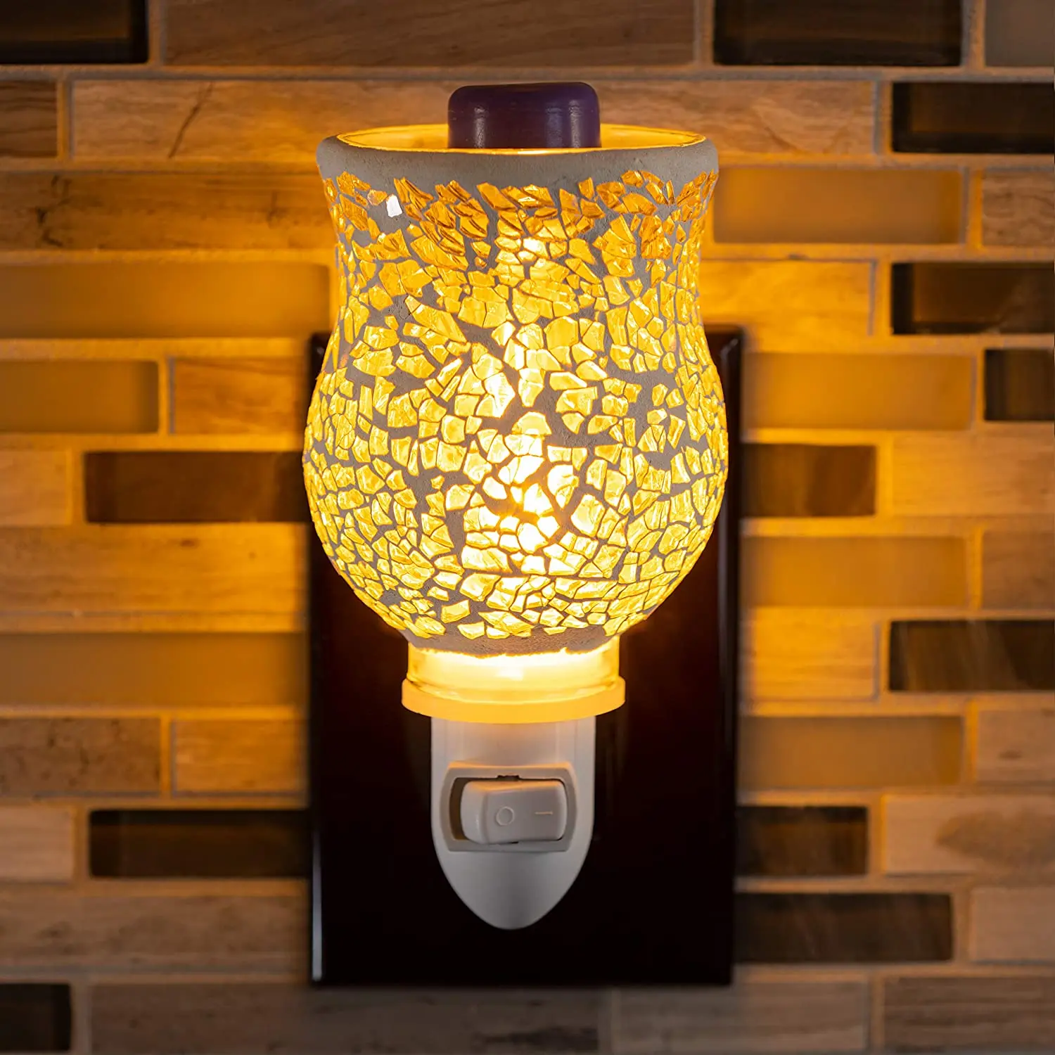 Mosaic  Wax Melt Warmer Candle   Plug in Wall Night Light