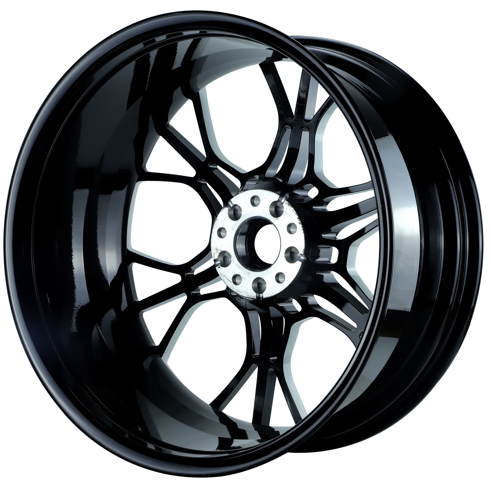 Forged Alloy Aluminum passenger car wheel black and white color 20inch 5*130
