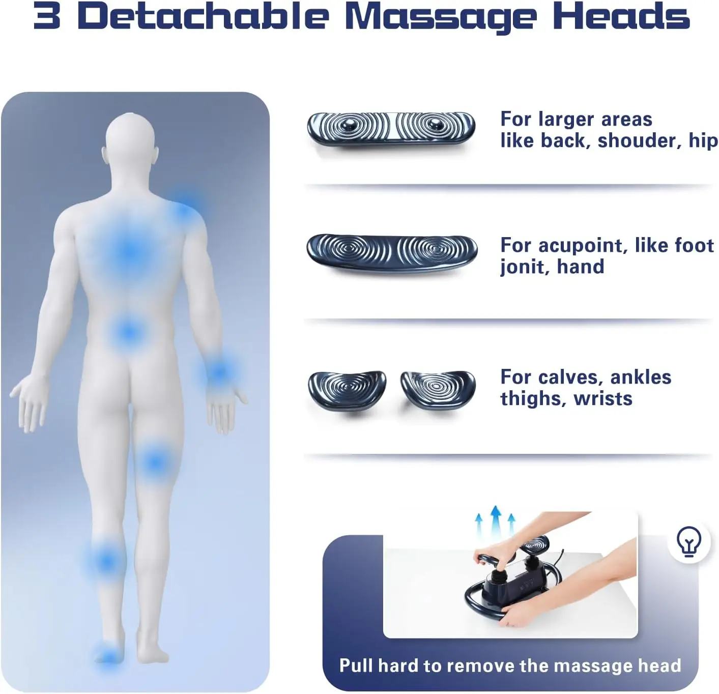 Electric Remote Control Tapping Vibrator Full Body Handheld Massager Blood Circulation Vibration Machine