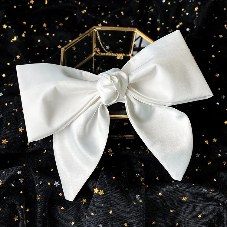 Wholesale Women Girls Satin Bow Bridal Veils Wedding Dress Veil Bow Wedding Veils