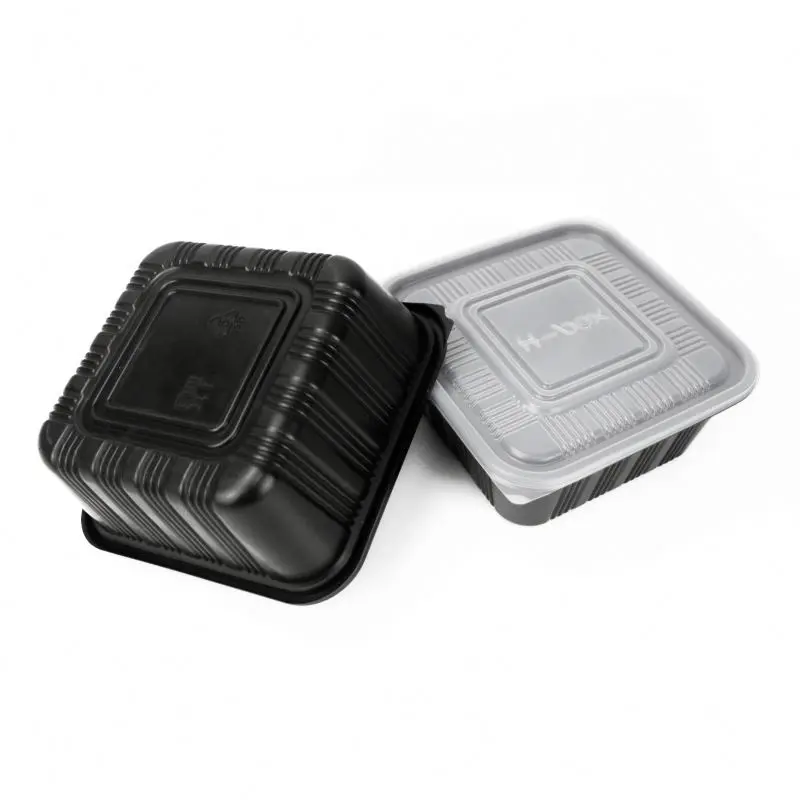 PP Plastic Lunch Box Hot Food Container 2 3 4 5 6 Compartment Disposable Rectangle Oven Safe Restaurant Takeout Food Container