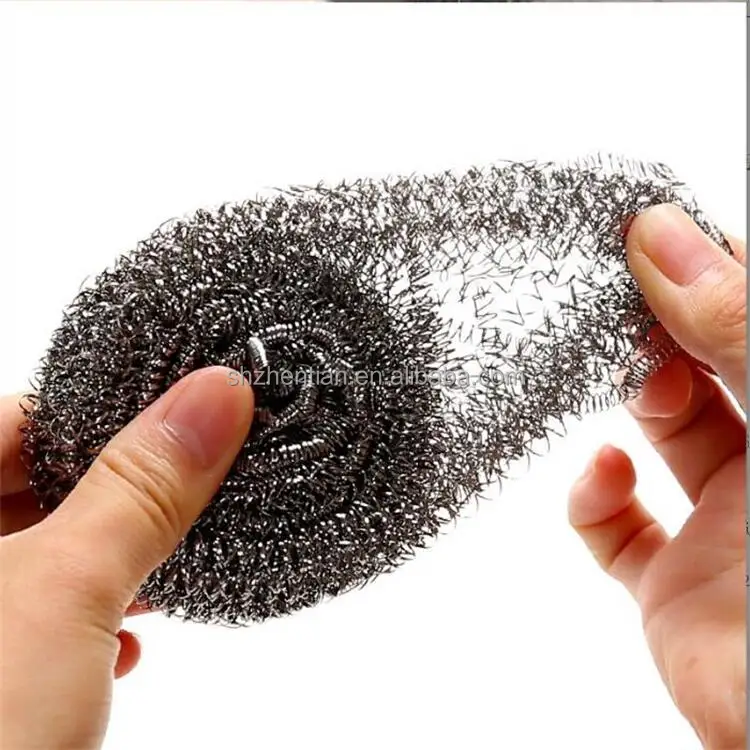 Household friendly copper plated scourer / scrubber cleaning ball for kitchen cleaning
