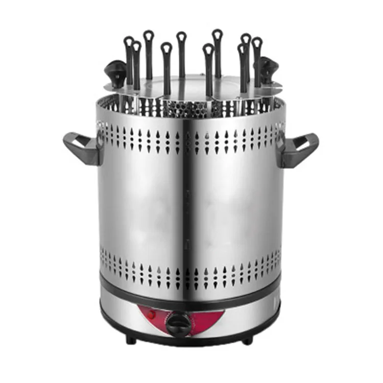 small portable 8 Skewers bbq barbecue chicken vertical grill electric machine oven motor rotating rotisseries