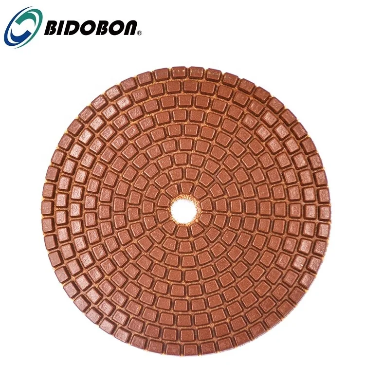 
Super soft Bidobon 4inch flexible wet diamond polishing pad for granite marble grinding 