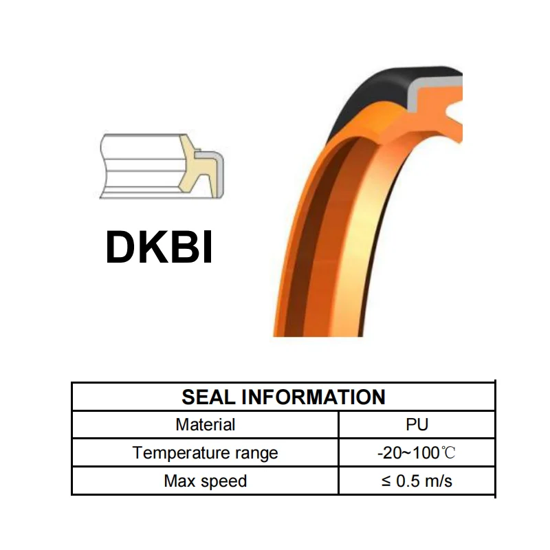 Hydraulic Cylinder Piston Rod Seal O Ring DKB Iron Dust Oil Seal Metal PU NBR Wiper DKBI Seal