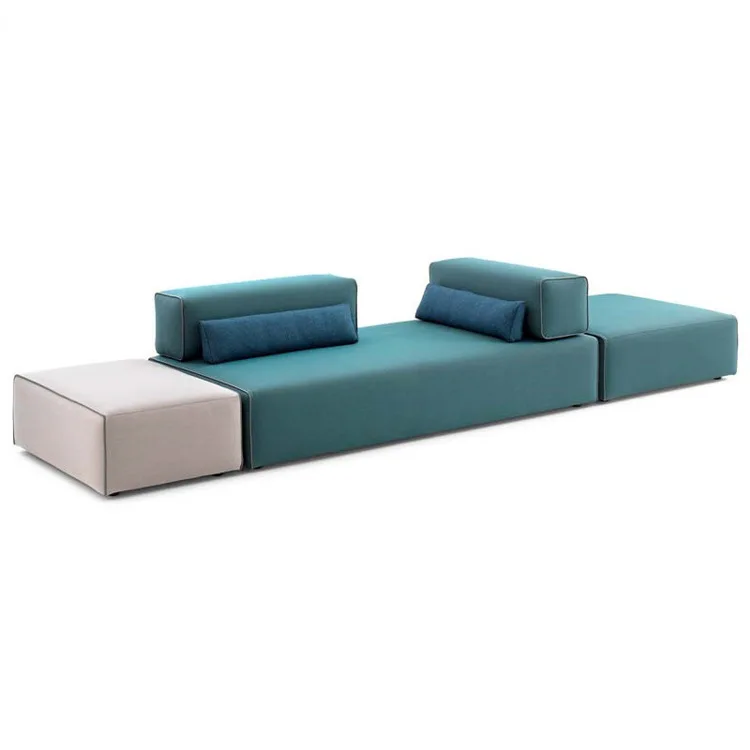Designer Public Area Fabric Upholstered Livingroom Hotel Hall Lobby Waiting Area Modern Modular Sectional Sofas