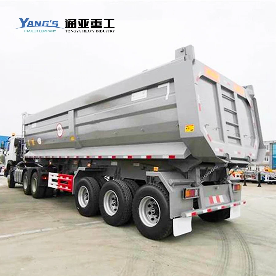 Dump Semi-Trailer China 40 Ton 50 Ton Truck 3 Axle Hydraulic Mining Tipper Trailer Dumper Semi Trailers