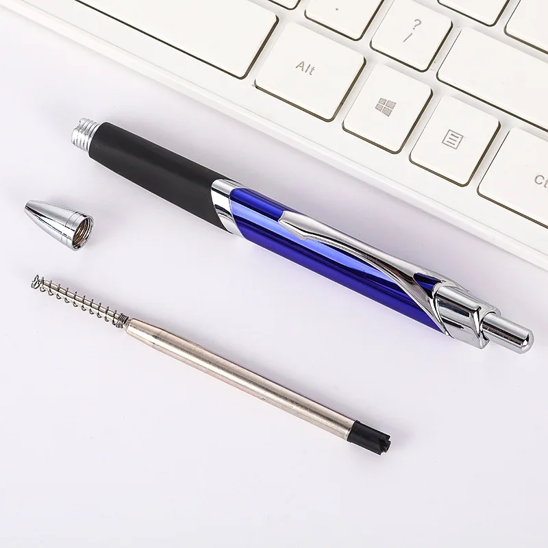 High Quality Rubber Grip Metal Ballpoint Pens Promotion Customized Pen Logo Click Triangle Ball Point Pen
