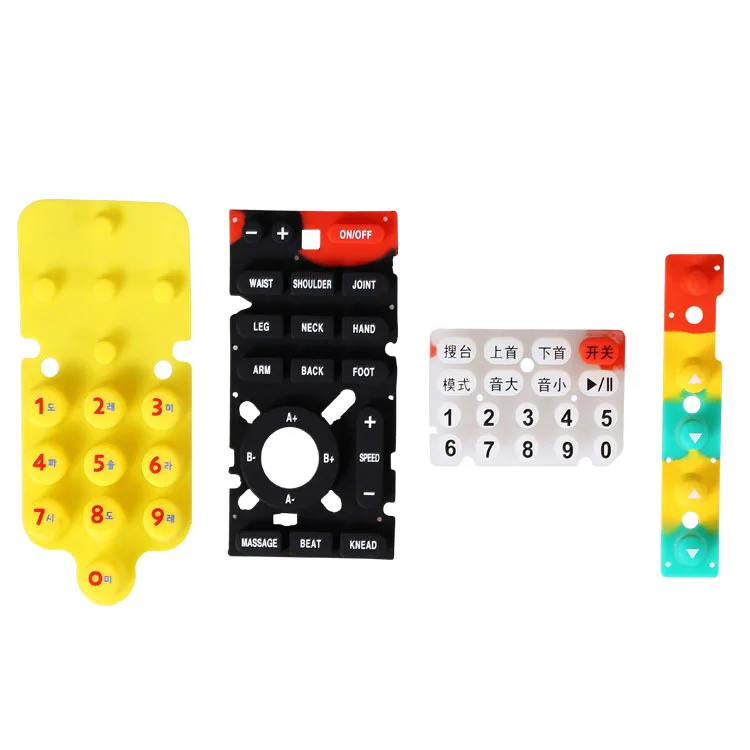 China Customized Silicone Elastomer Numeric Keypad Rubber Button Keypad For Remote