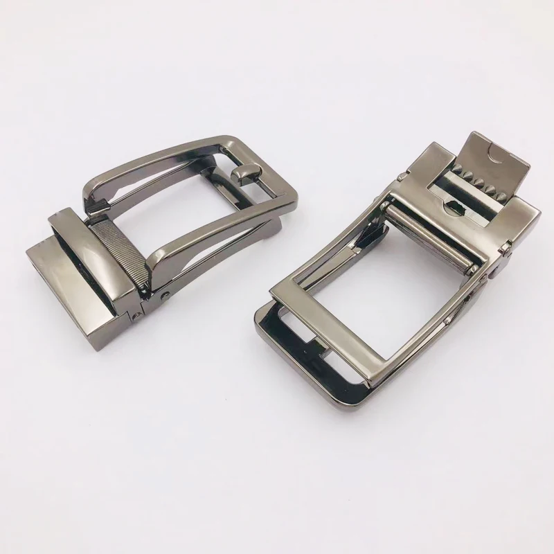Wholesale Fashion Belt Accessories 35mm Metal Alloy Men Ratchet Automatic Clasp Clamp Belt Buckle For Genuine Leather Belt