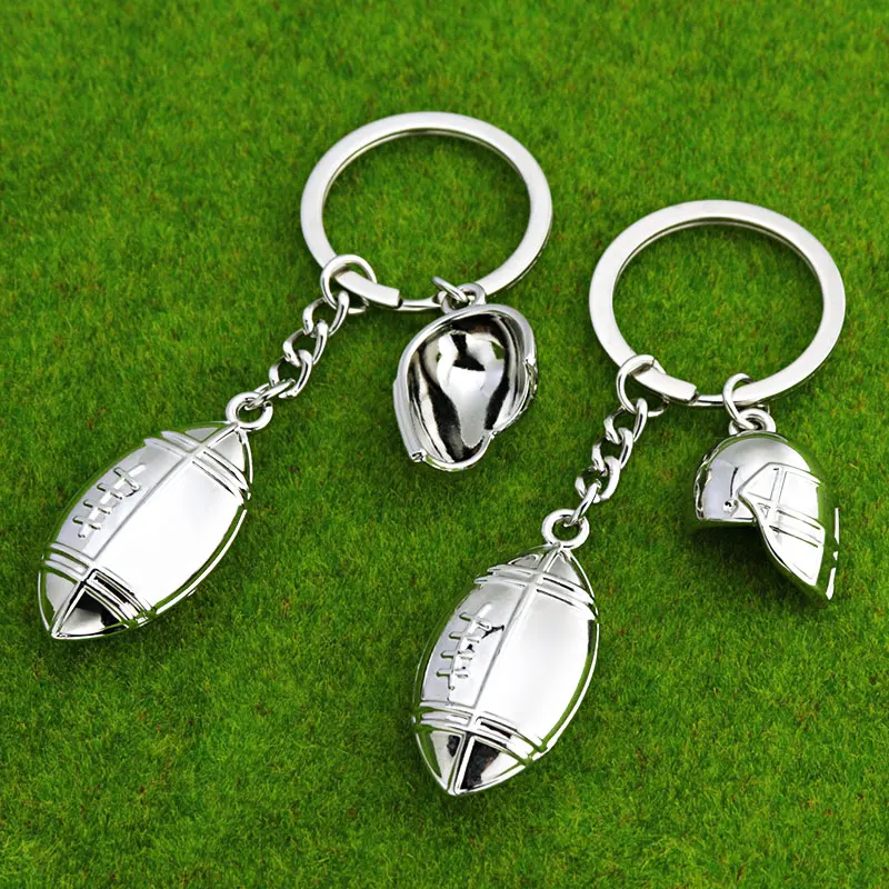 Creative Mini 3D Sport Ball Keychain Rugby Baseball Football Keyring Pendants for Car Key Holder Handbag Decor Jewelry Gifts