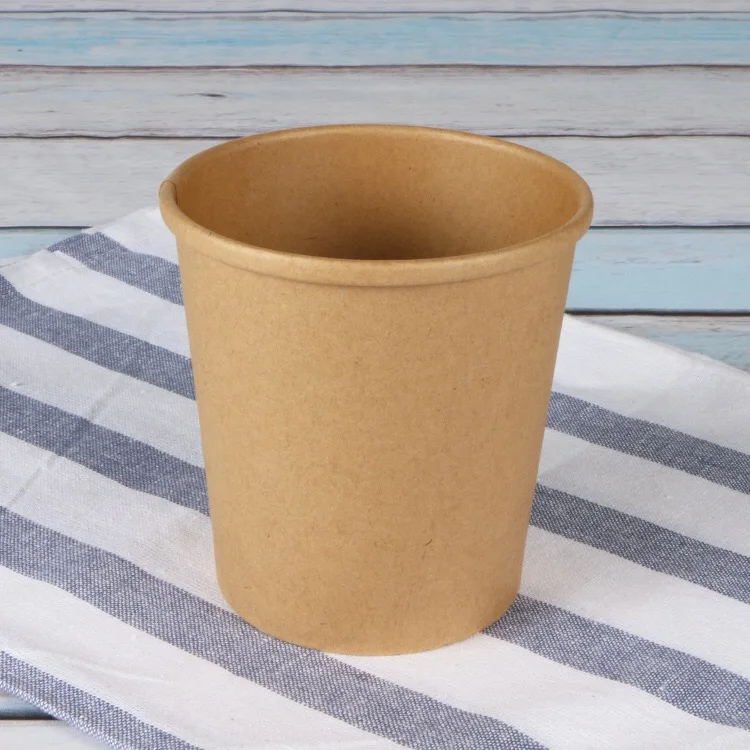 biodegradable kraft paper bag disposable black kraft paper salad bowl fast food take away boxes kraft paper tub