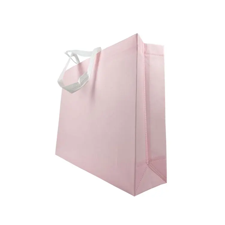 
Customized Beautiful Vertical Boutique Storage Pink Underwear Handle Bag 70gsm Non Woven Carry Bag  (1600223520571)