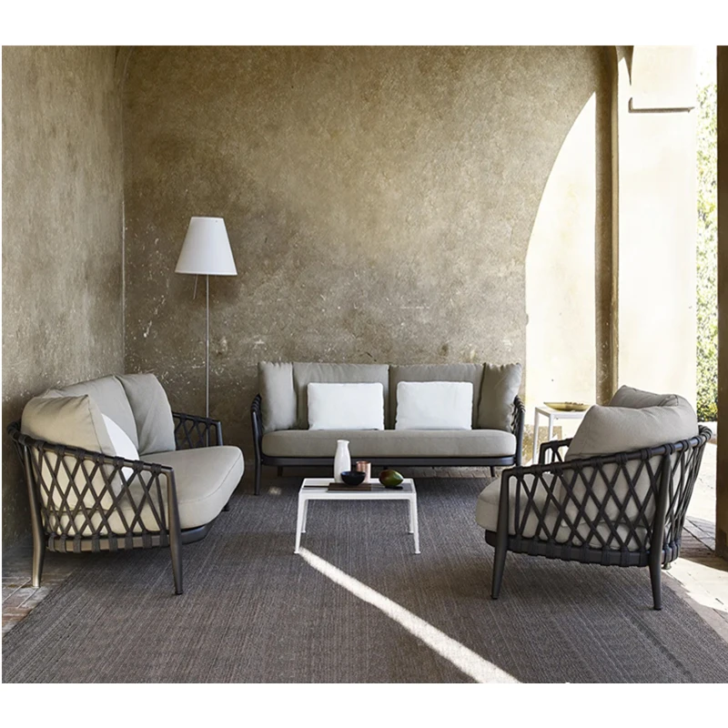 Роскошный итальянский дизайн, уличный диван, популярная уличная мебель, новый современный тканевый диван на заказ