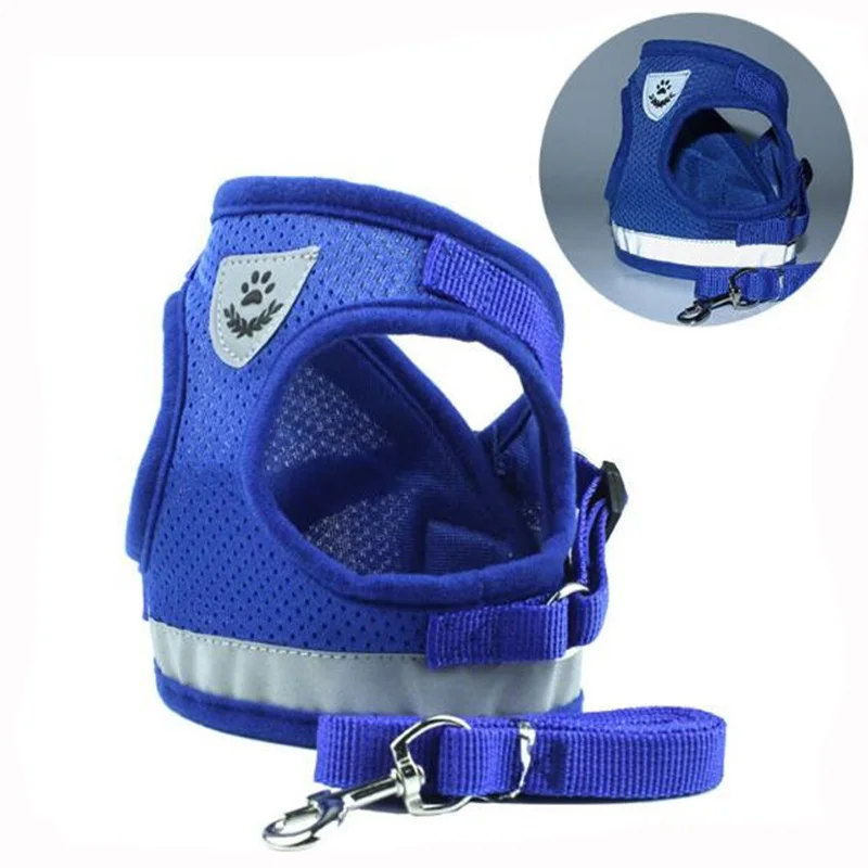 Pet supplies Wholesale Breathable Custom Mesh Nylon Solid Pet Reflective Dog Harness