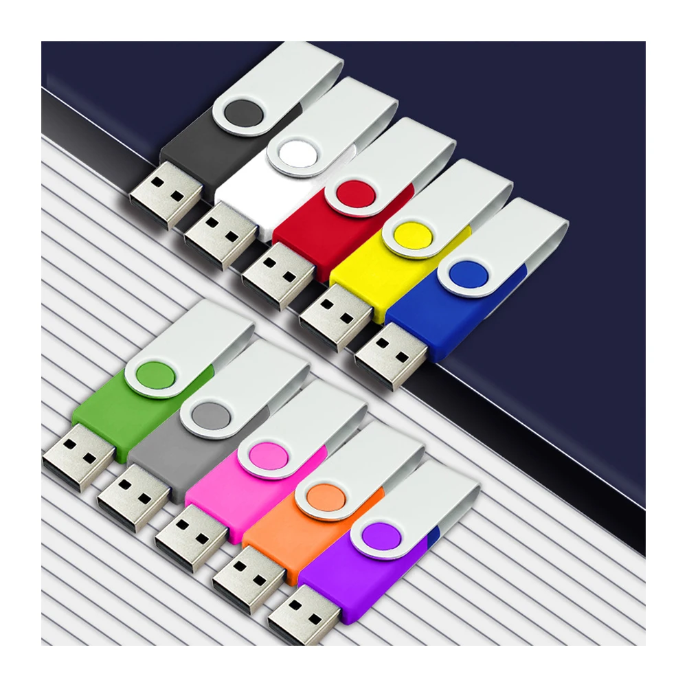 OEM Promotional Classic U Disk PVC Plastic Metal Sublimation Custom Swivel Rotate Shape Portable 8gb USB Flash Drives with Logo