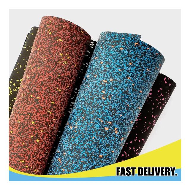 custom color anti-slip fire prevention epdm mat gym rubber floor rolls