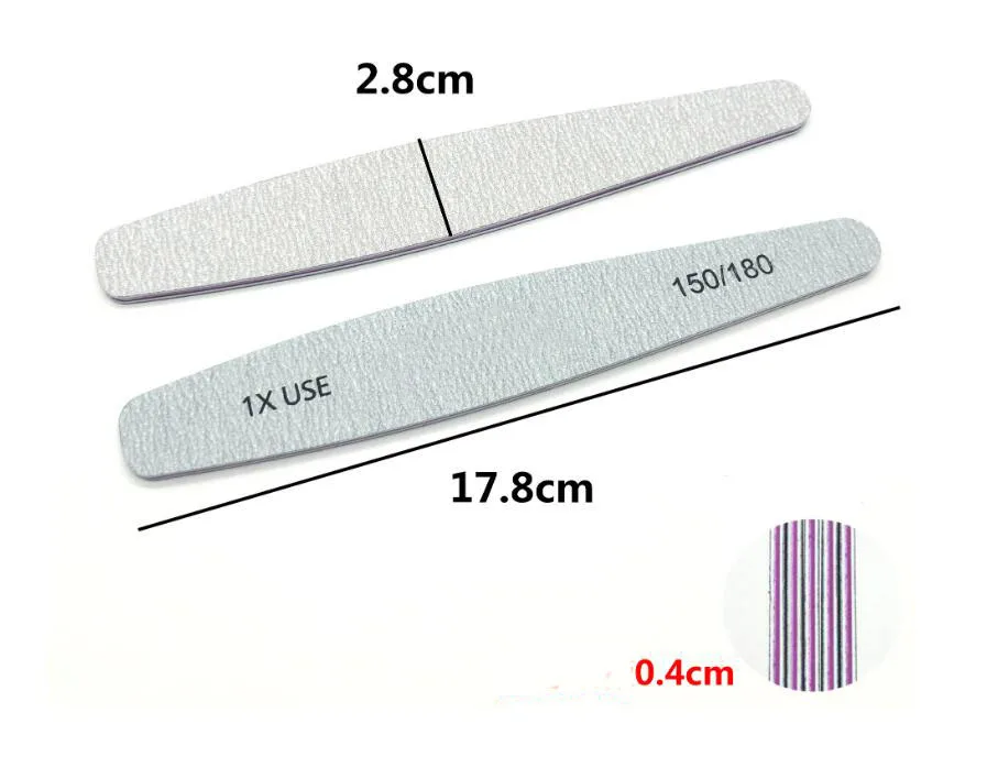 Professional Emery Board Manicure Pedicure Custom Personal Logo 80/80 100/180 Nails File