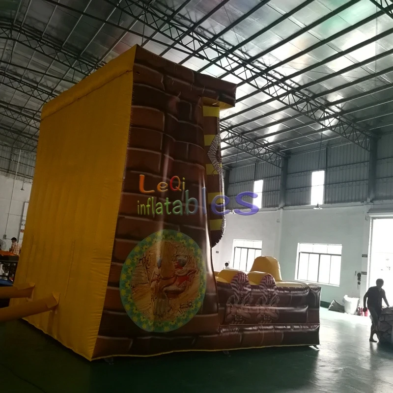 high quality 7*6m/23*20ft Egyptian Sphinx theme inflatable outdoor rock climbing sport inflatable human climbing game for adult